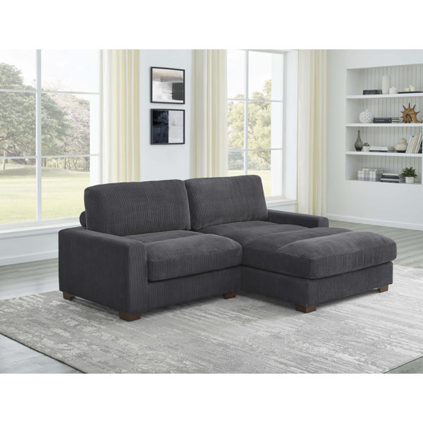 Wade Logan® 90" Wide Right Hand Facing Sofa & Chaise & Reviews Wayfair Canada